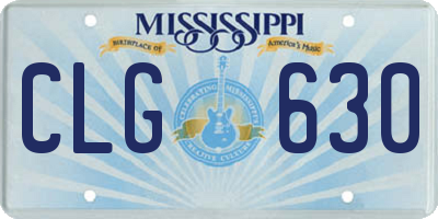 MS license plate CLG630