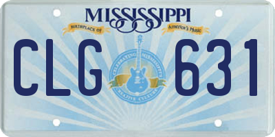 MS license plate CLG631