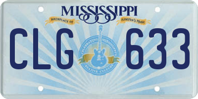 MS license plate CLG633