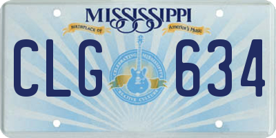 MS license plate CLG634