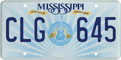 MS license plate CLG645