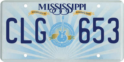 MS license plate CLG653