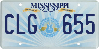 MS license plate CLG655