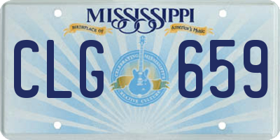 MS license plate CLG659