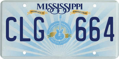 MS license plate CLG664