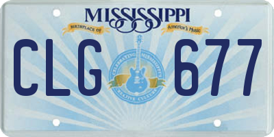 MS license plate CLG677