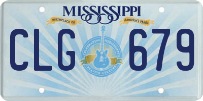 MS license plate CLG679