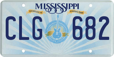 MS license plate CLG682
