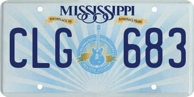 MS license plate CLG683