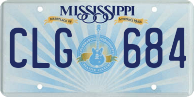 MS license plate CLG684