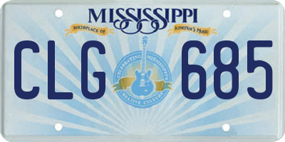 MS license plate CLG685