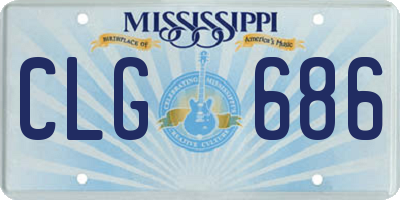 MS license plate CLG686