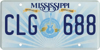 MS license plate CLG688