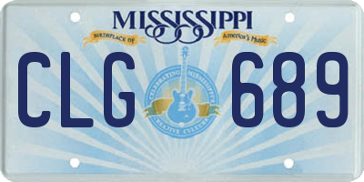 MS license plate CLG689