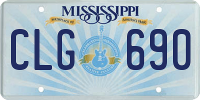 MS license plate CLG690