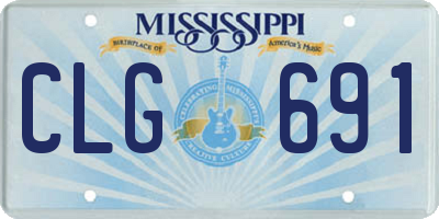 MS license plate CLG691