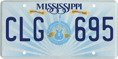 MS license plate CLG695
