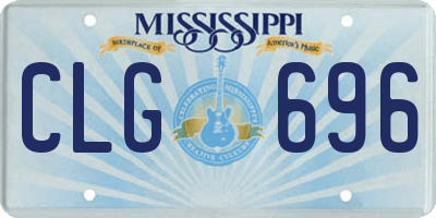 MS license plate CLG696