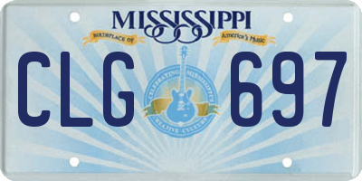 MS license plate CLG697