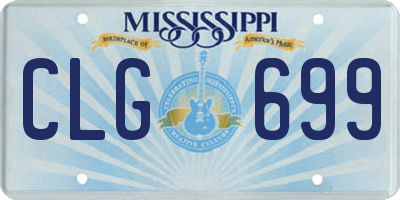 MS license plate CLG699