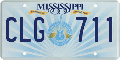 MS license plate CLG711