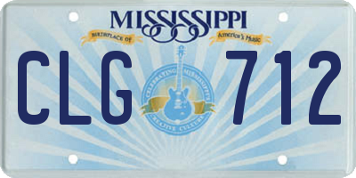 MS license plate CLG712