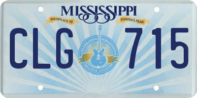 MS license plate CLG715