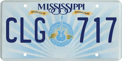 MS license plate CLG717