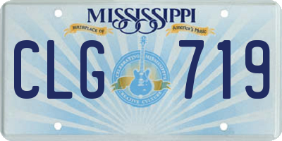 MS license plate CLG719