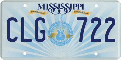MS license plate CLG722