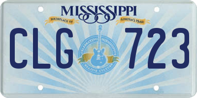 MS license plate CLG723