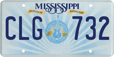 MS license plate CLG732