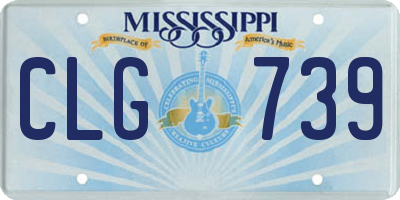 MS license plate CLG739
