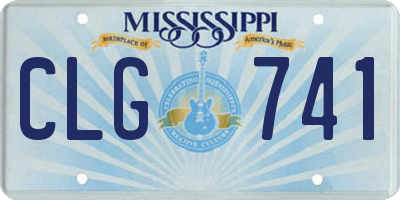 MS license plate CLG741