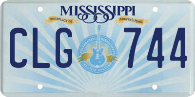 MS license plate CLG744