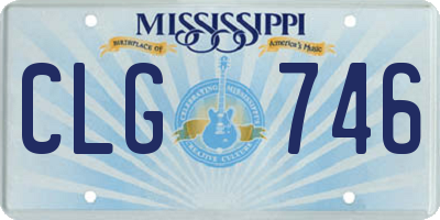 MS license plate CLG746