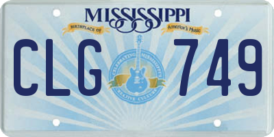 MS license plate CLG749