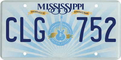 MS license plate CLG752