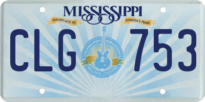 MS license plate CLG753