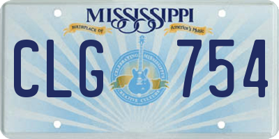 MS license plate CLG754