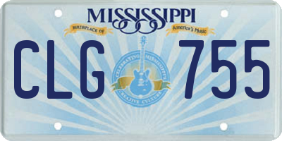 MS license plate CLG755