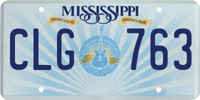 MS license plate CLG763
