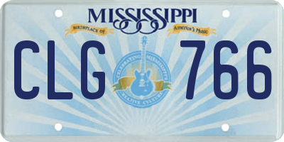 MS license plate CLG766