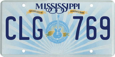MS license plate CLG769