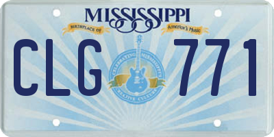 MS license plate CLG771