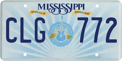 MS license plate CLG772