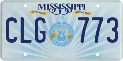 MS license plate CLG773