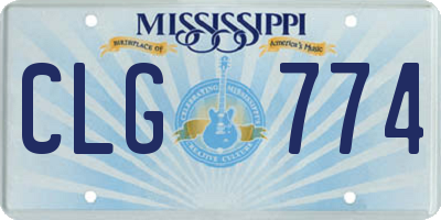MS license plate CLG774
