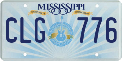 MS license plate CLG776