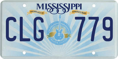 MS license plate CLG779